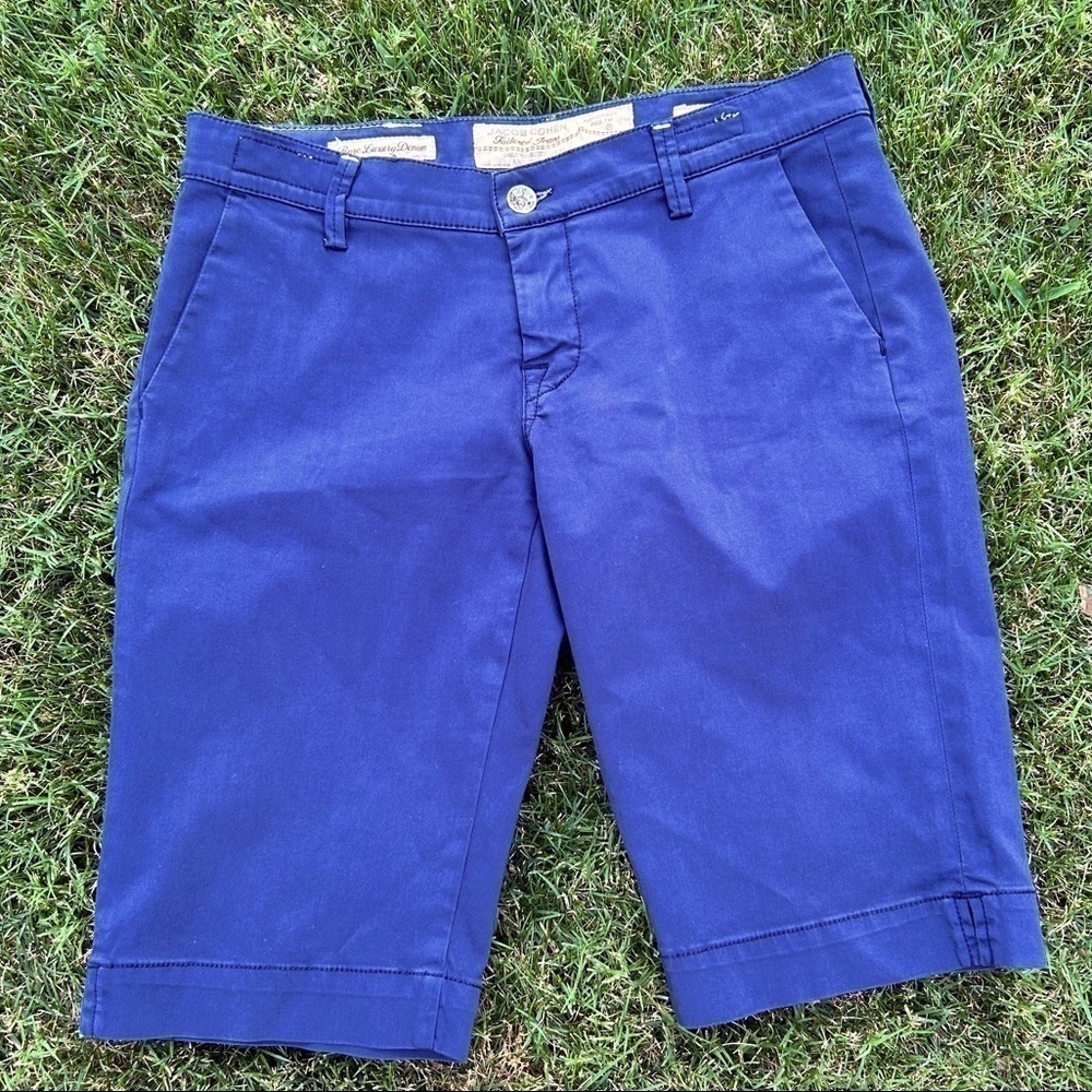 Jacob Cohen Navy Blue Shorts Size 31 Made in Italy